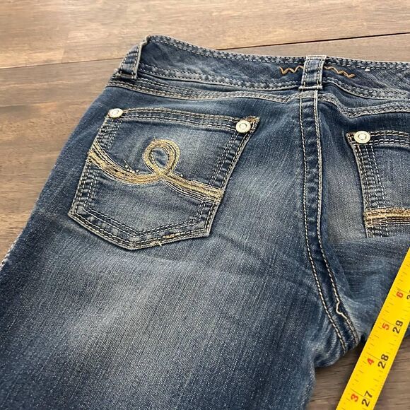 Vintage Y2K Seven7 Women's Mid Washy Faded Denim Blue Skinny Jeans Size 30x28 - Picture 7 of 7